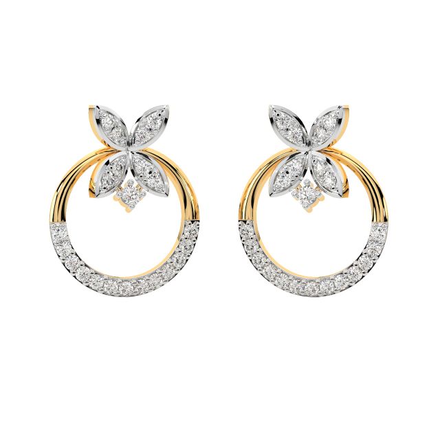 Amelia Round Diamond Stud Earrings